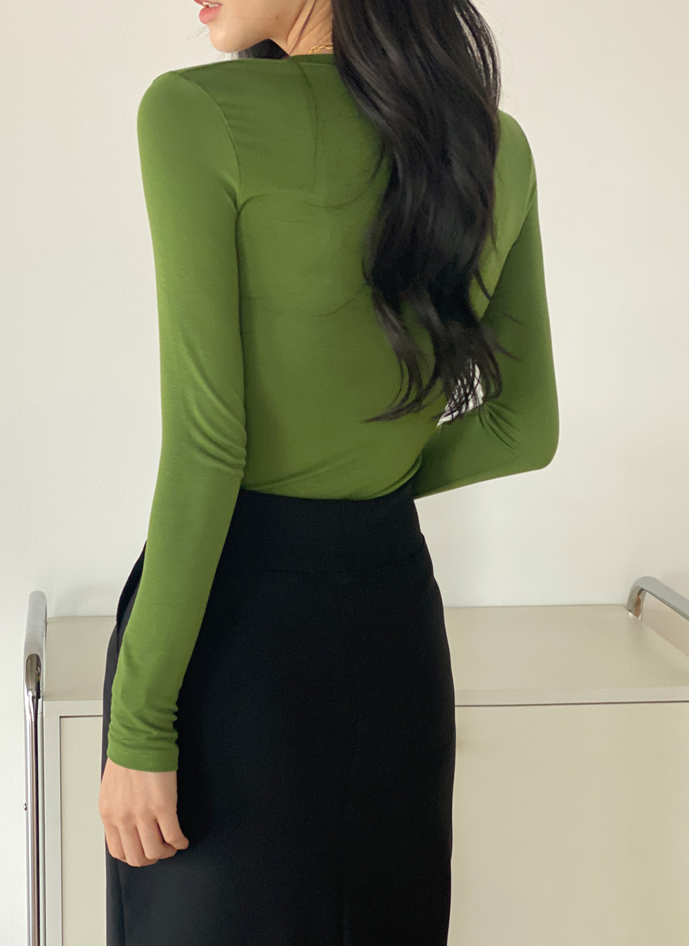 ラウンドクロップドタイトTシャツ | DHOLIC | 詳細画像10