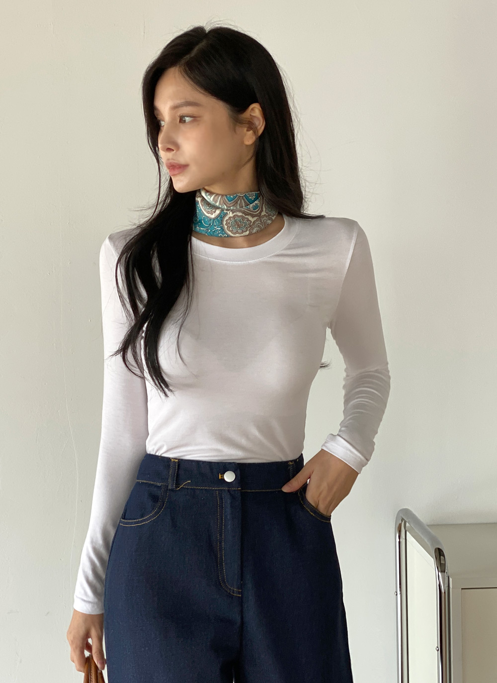 ラウンドクロップドタイトTシャツ | DHOLIC | 詳細画像16