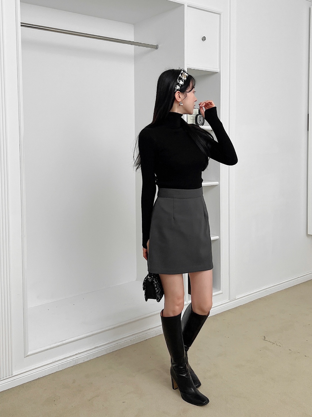 ダーツ台形ミニスカート | 詳細画像3