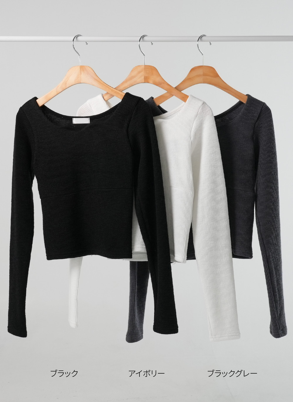 スリットネックリブTシャツ | DHOLIC | 詳細画像8