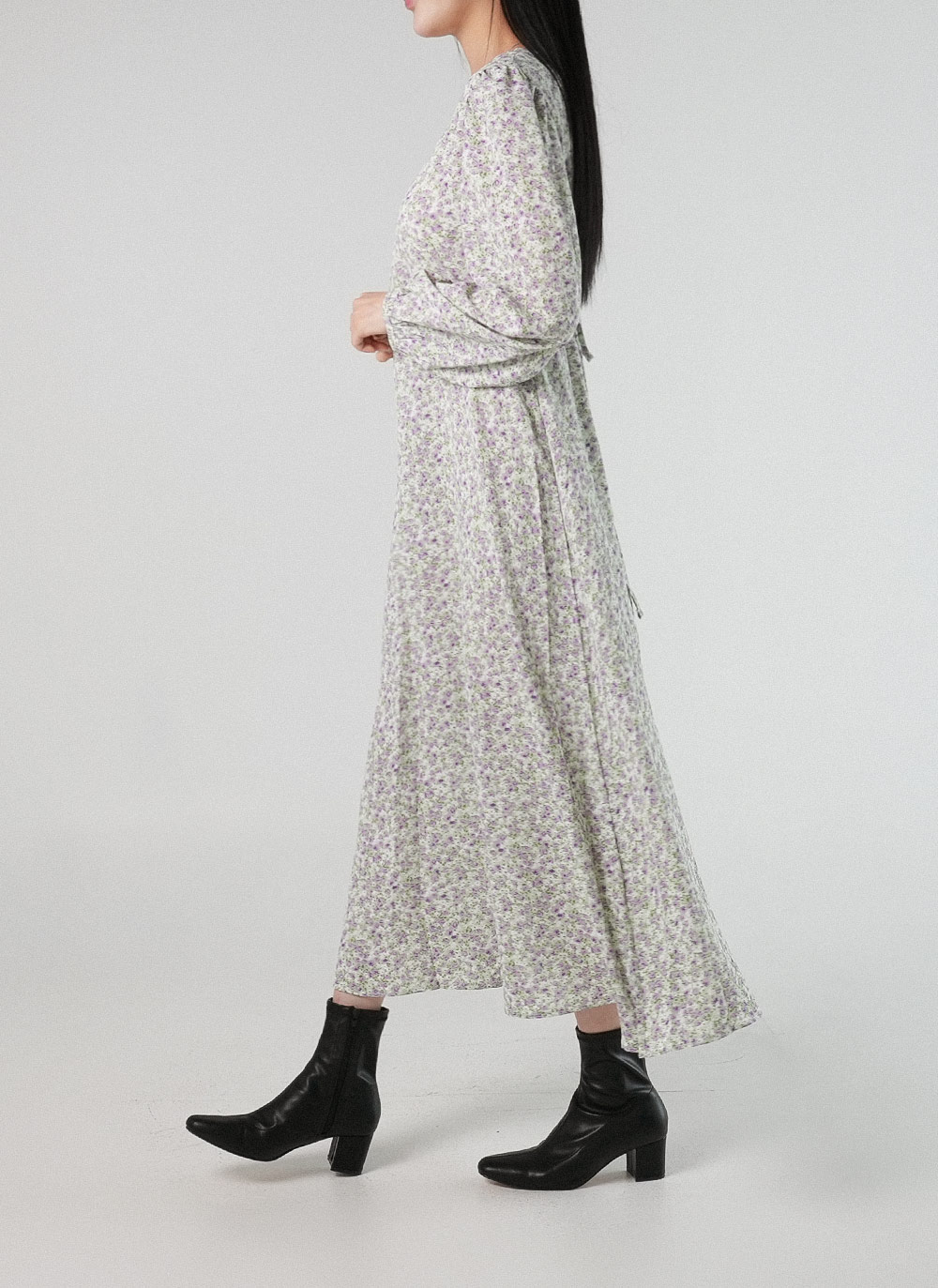 花柄パフリボンワンピース | DHOLIC | 詳細画像8