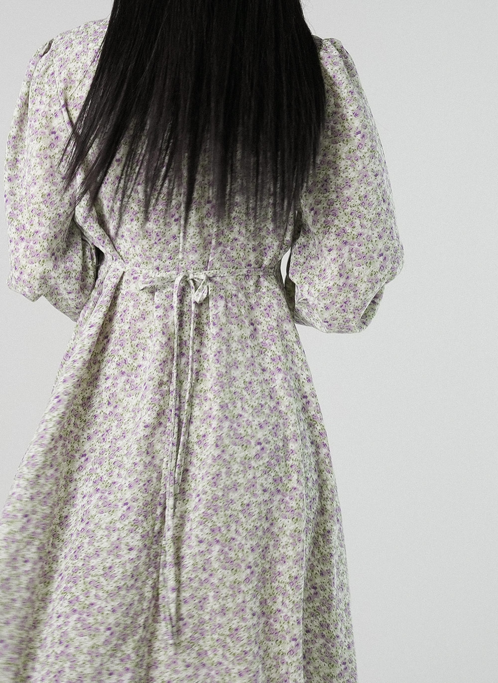 花柄パフリボンワンピース | DHOLIC | 詳細画像13