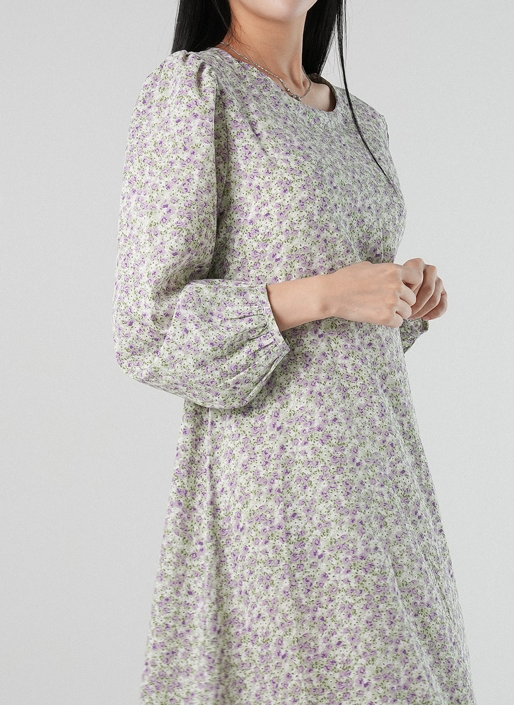 花柄パフリボンワンピース | DHOLIC | 詳細画像14