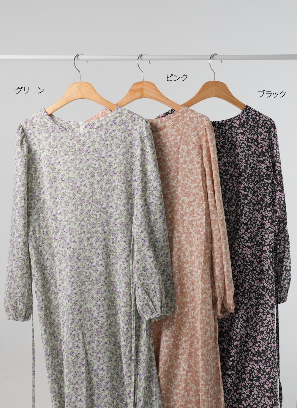 花柄パフリボンワンピース | DHOLIC | 詳細画像16