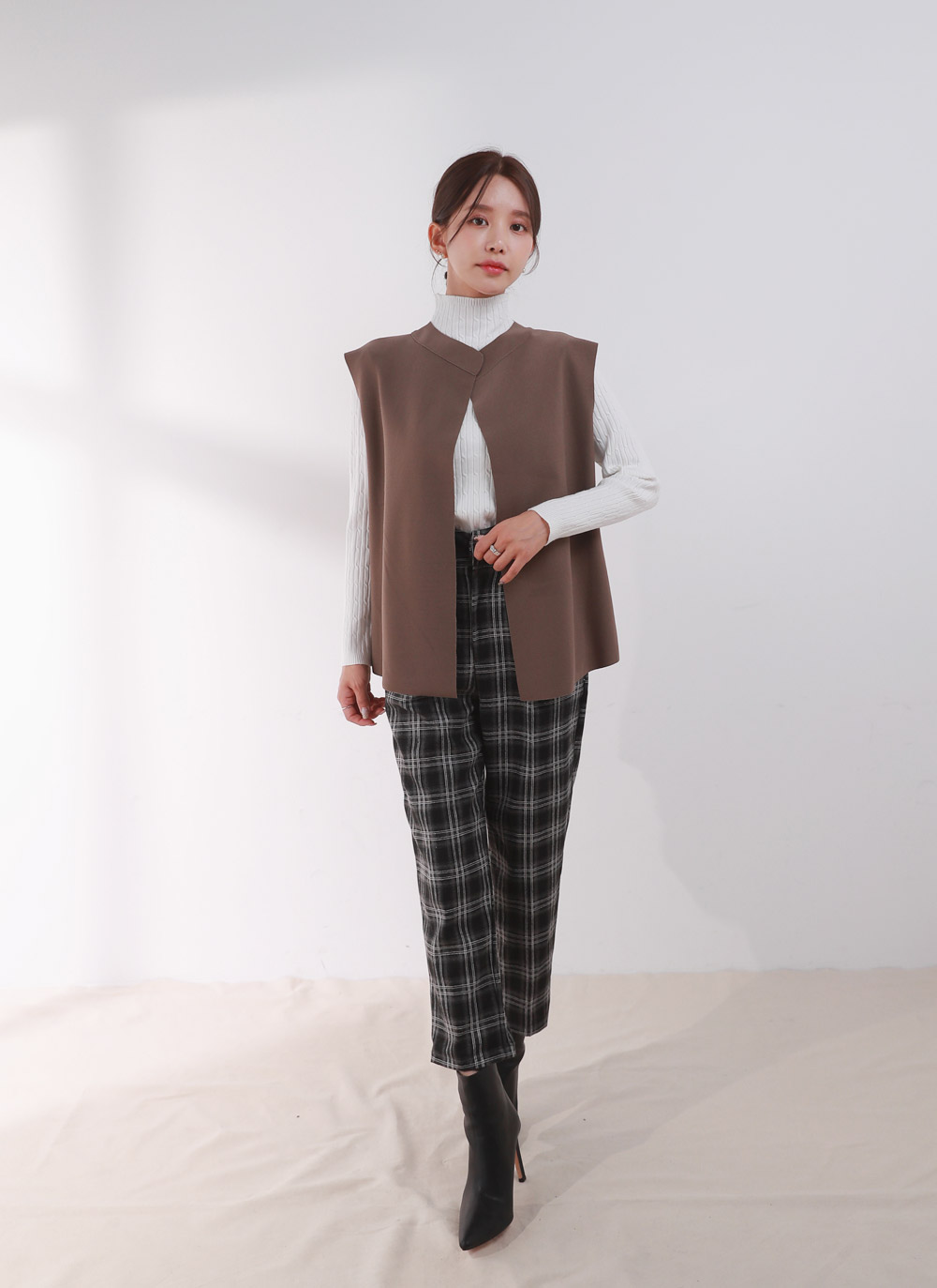 ハイウエストチェックスラックス | DHOLIC | 詳細画像8