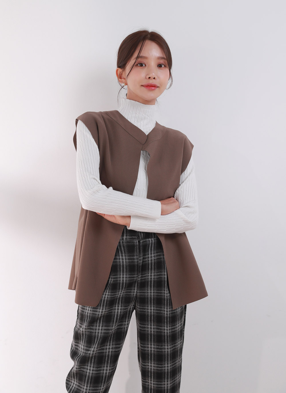 ハイウエストチェックスラックス | DHOLIC | 詳細画像9