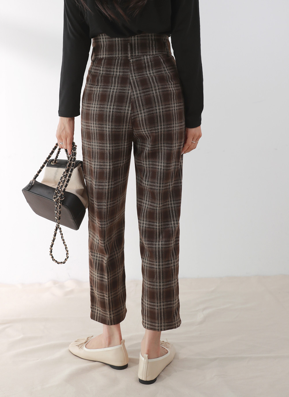 ハイウエストチェックスラックス | DHOLIC | 詳細画像13