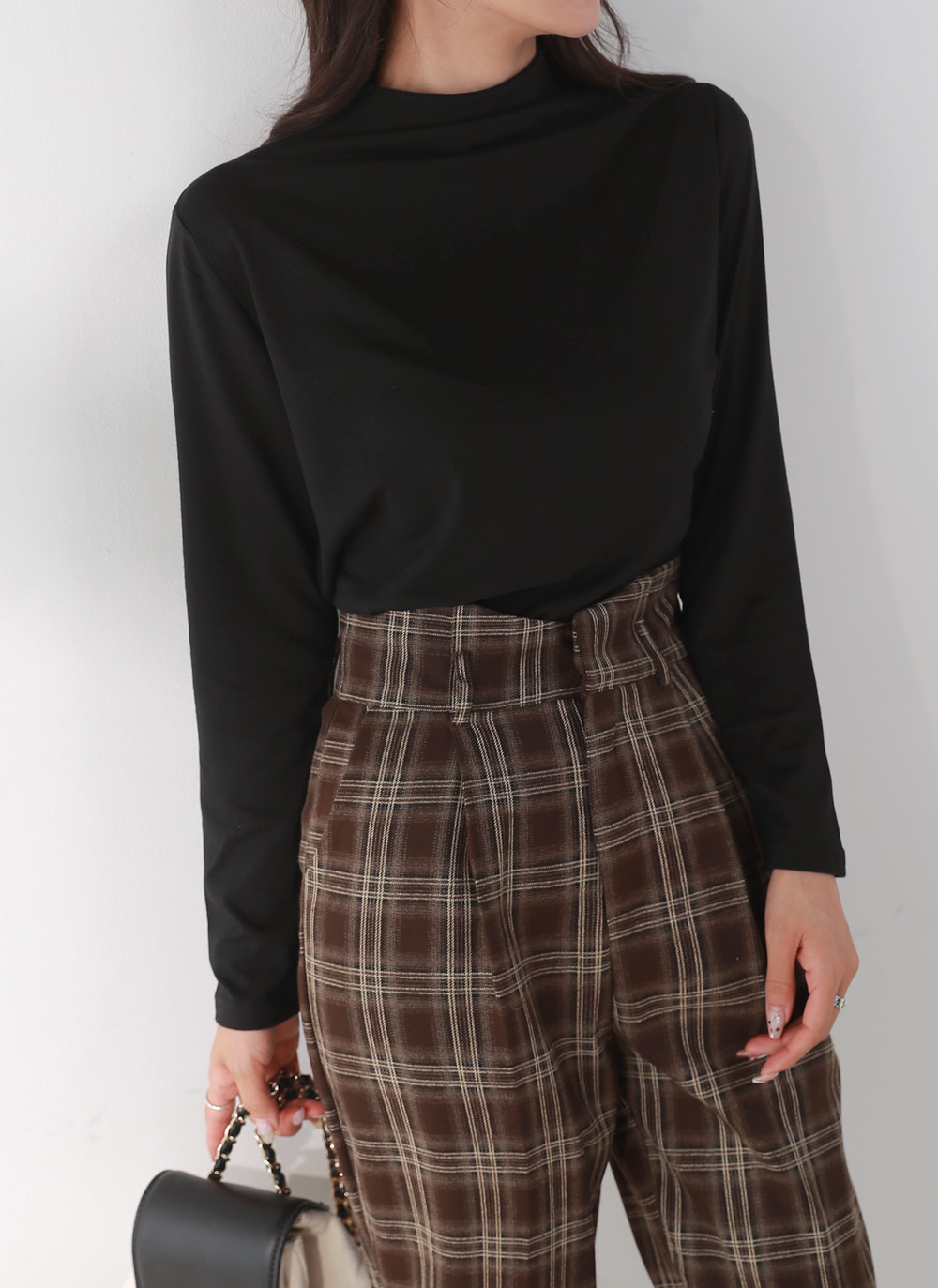 ハイウエストチェックスラックス | DHOLIC | 詳細画像14