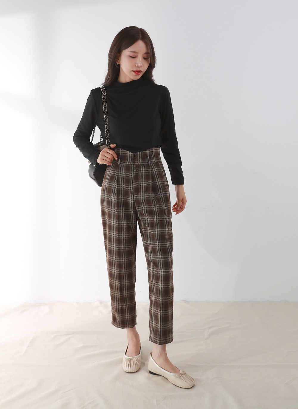 ハイウエストチェックスラックス | DHOLIC | 詳細画像16