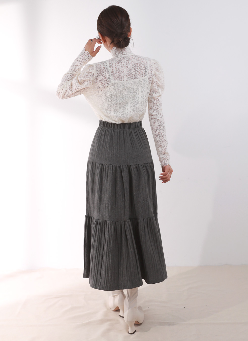 ティアードプリーツスカート | DHOLIC | 詳細画像9