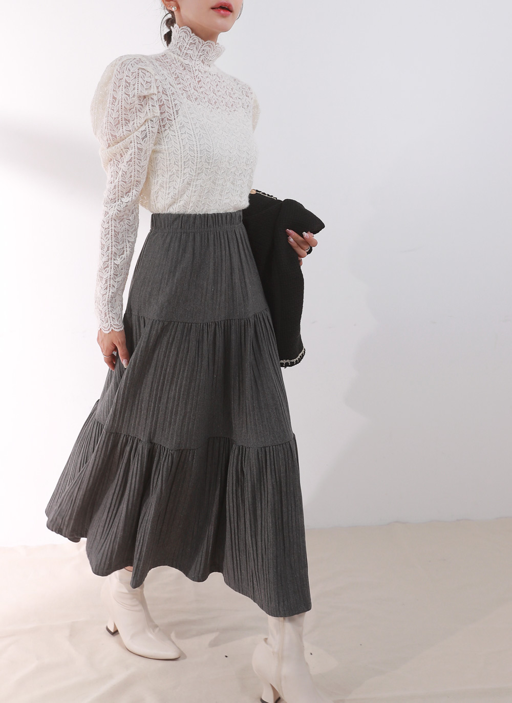 ティアードプリーツスカート | DHOLIC | 詳細画像11