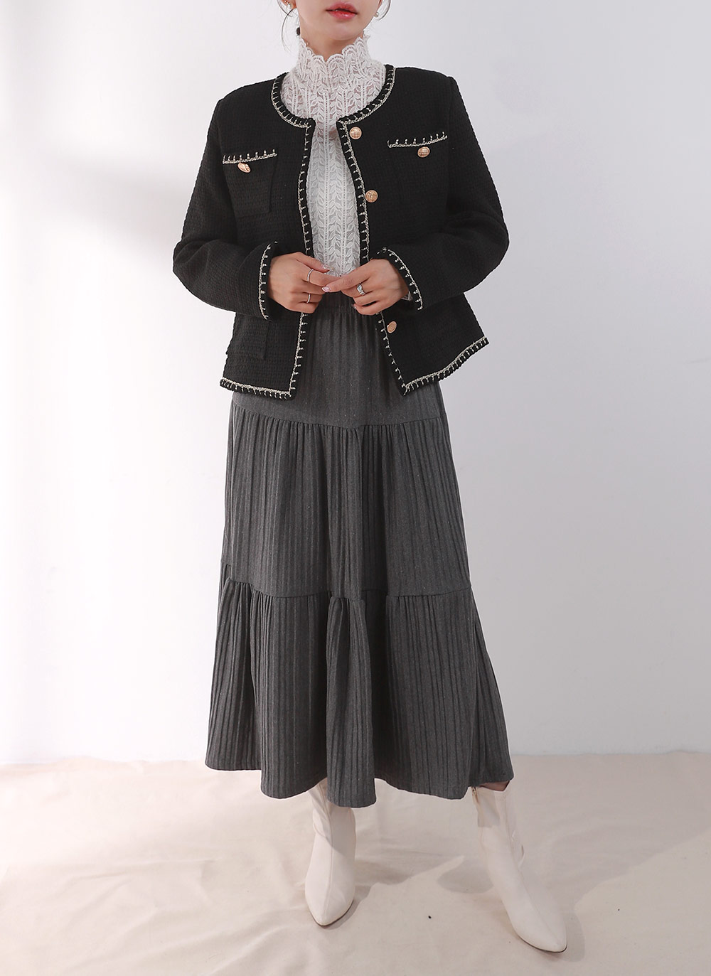 ティアードプリーツスカート | DHOLIC | 詳細画像12