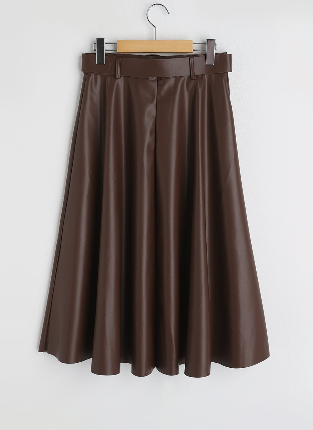 ベルト付レザー調フレアスカート | DHOLIC | 詳細画像13