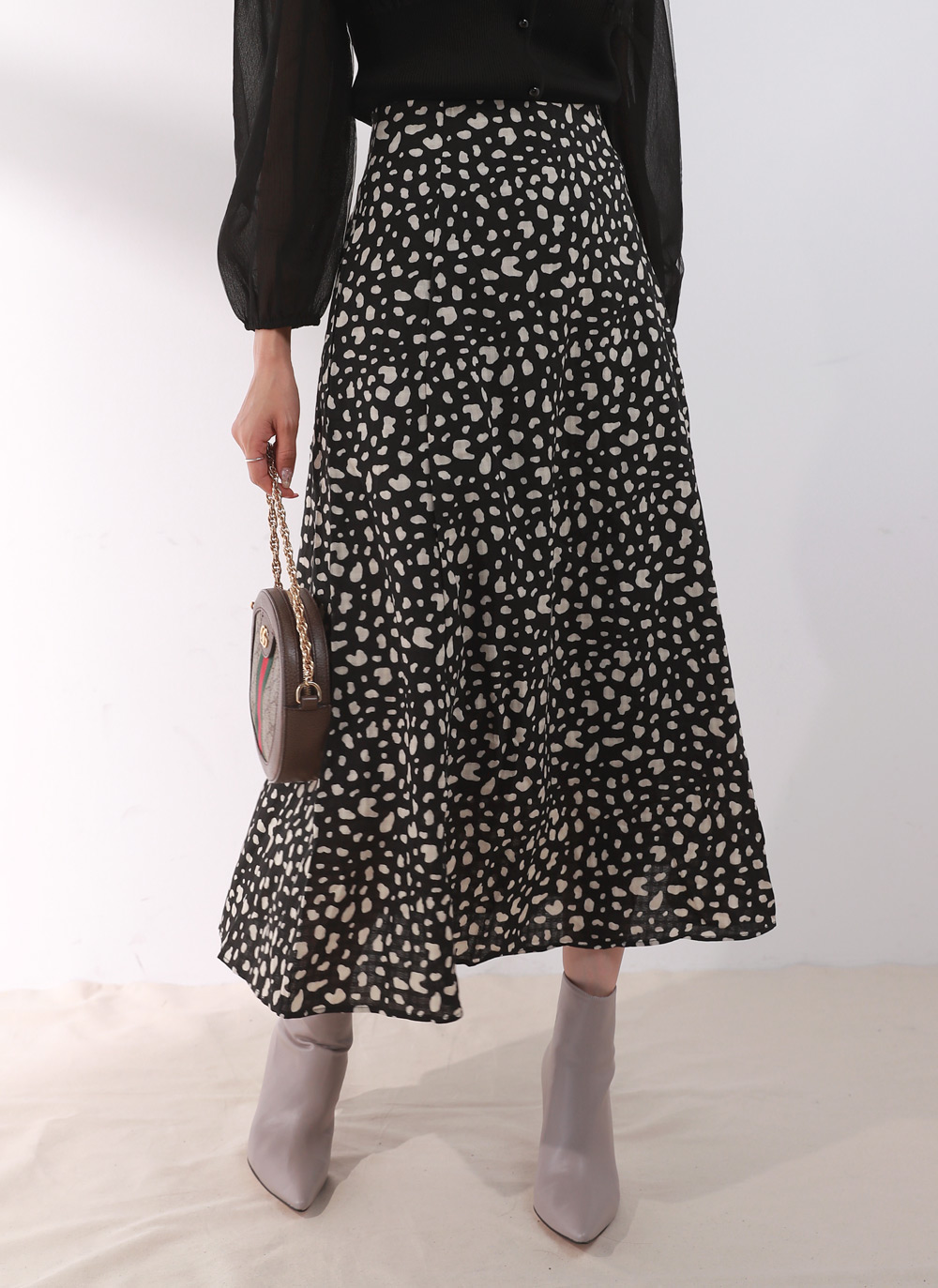 レオパードフレアイージースカート | DHOLIC | 詳細画像2
