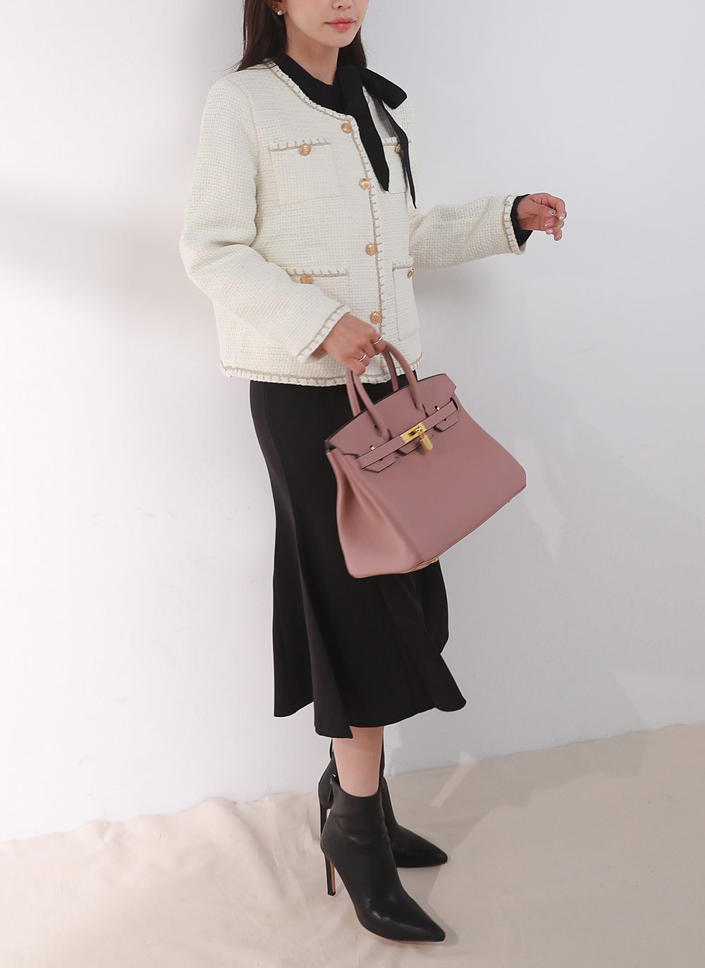 ゴールドボタンポケットツイードジャケット | DHOLIC | 詳細画像3