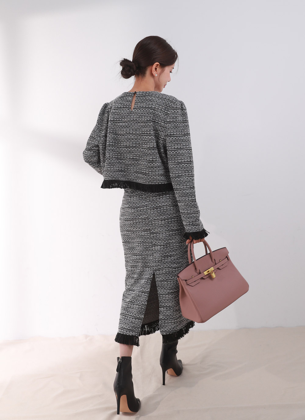 フリンジツイードブラウス&スカートSET | DHOLIC | 詳細画像10