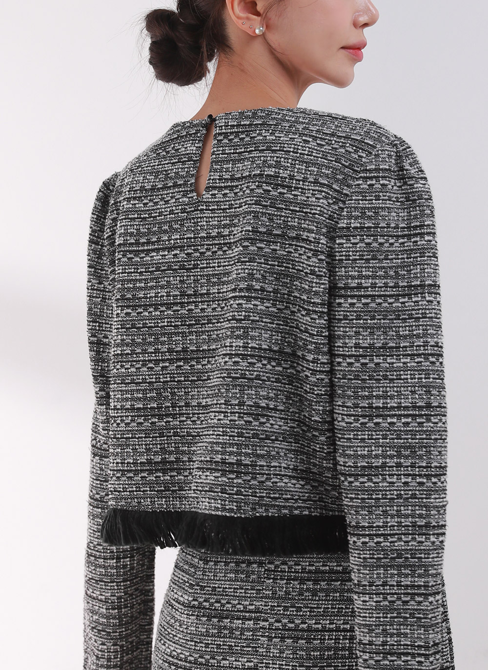 フリンジツイードブラウス&スカートSET | DHOLIC | 詳細画像11