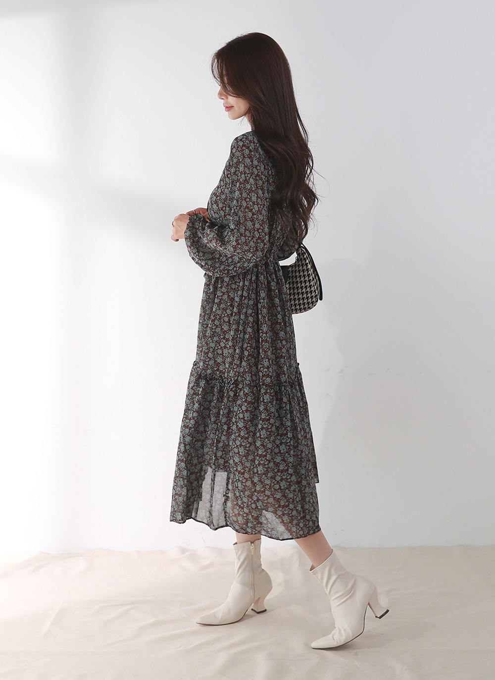 ストリング花柄フリルワンピース | DHOLIC | 詳細画像4