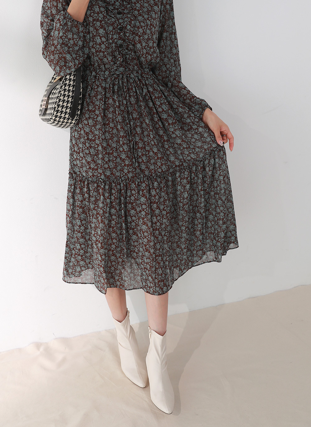 ストリング花柄フリルワンピース | DHOLIC | 詳細画像8