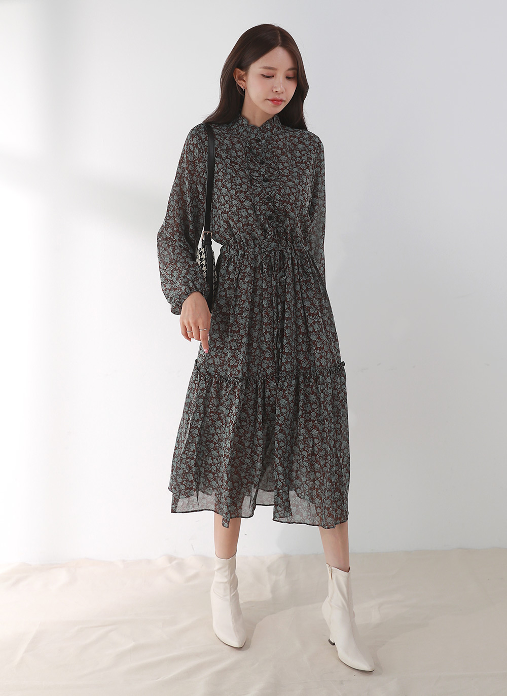 ストリング花柄フリルワンピース | DHOLIC | 詳細画像11