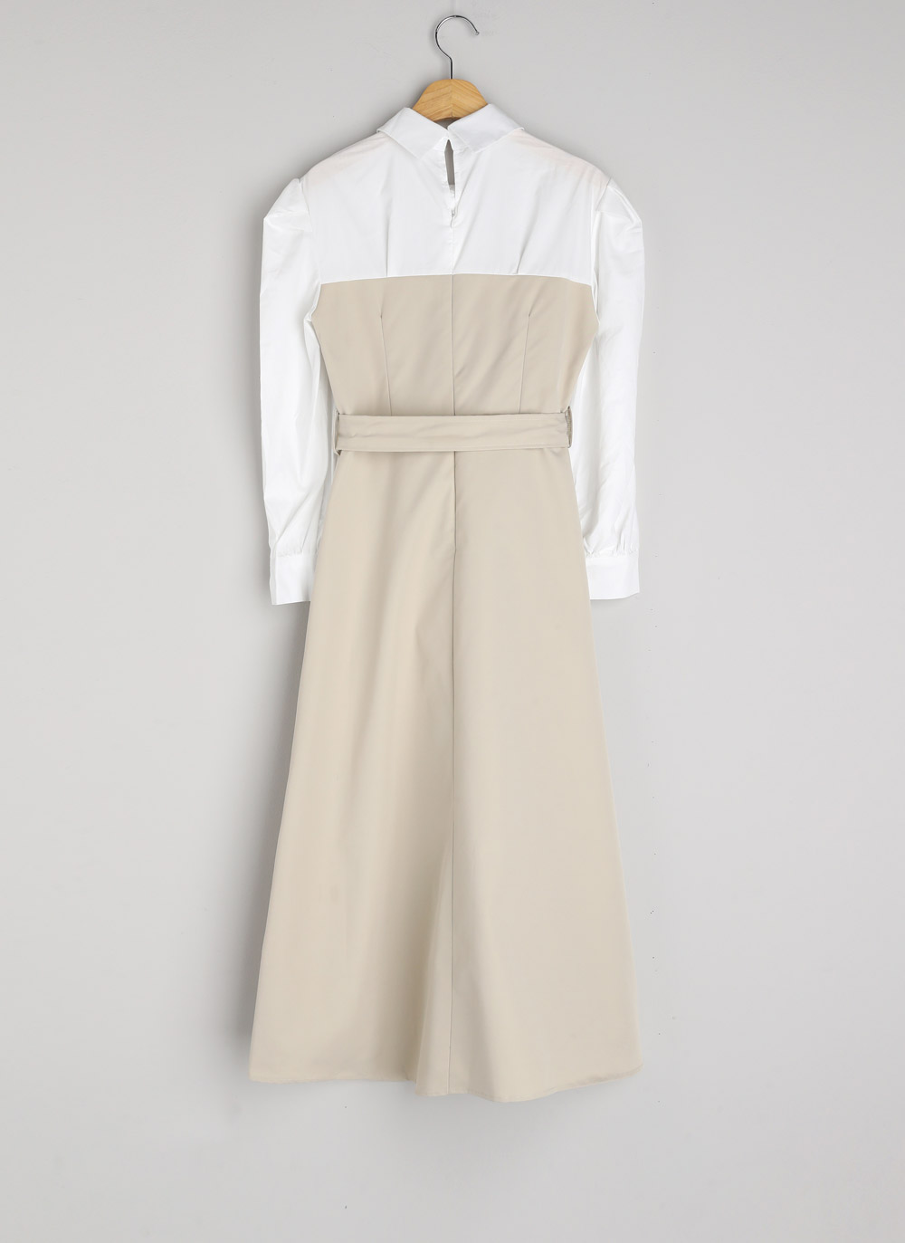ベルト付ダブルボタン配色シャツワンピース | DHOLIC | 詳細画像16