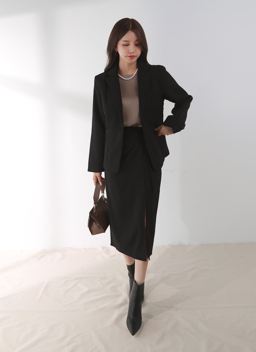 パール調ネックレス付シルキーブラウス | DHOLIC | 詳細画像14