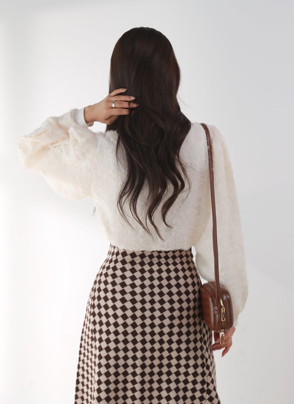 フェザー調花柄パフブラウス | DHOLIC | 詳細画像7