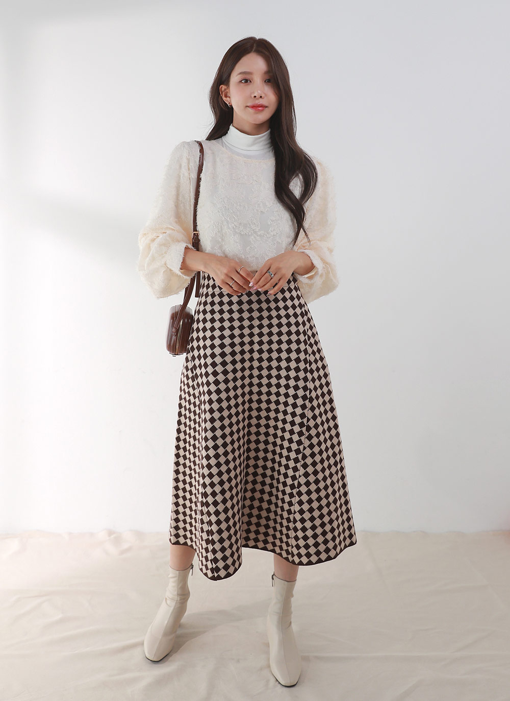 フェザー調花柄パフブラウス | DHOLIC | 詳細画像8