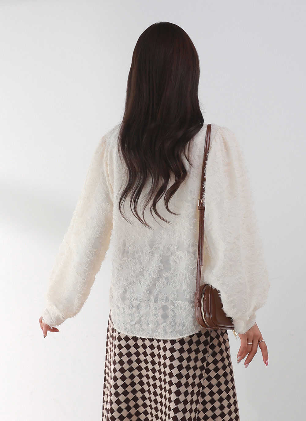 フェザー調花柄パフブラウス | DHOLIC | 詳細画像14