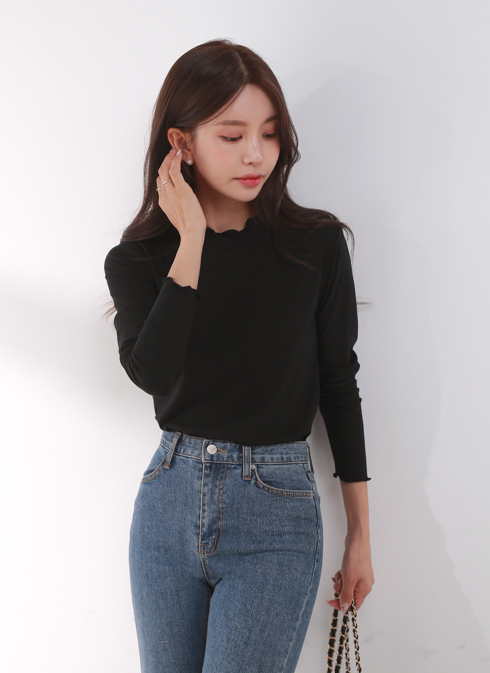 メロウハーフネックスリムTシャツ | DHOLIC | 詳細画像6