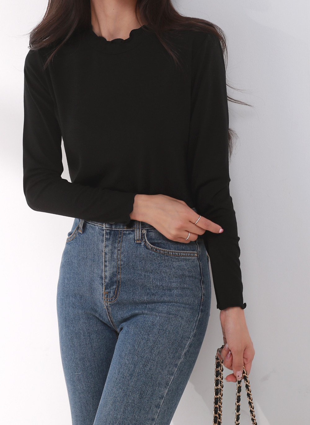 メロウハーフネックスリムTシャツ | DHOLIC | 詳細画像8