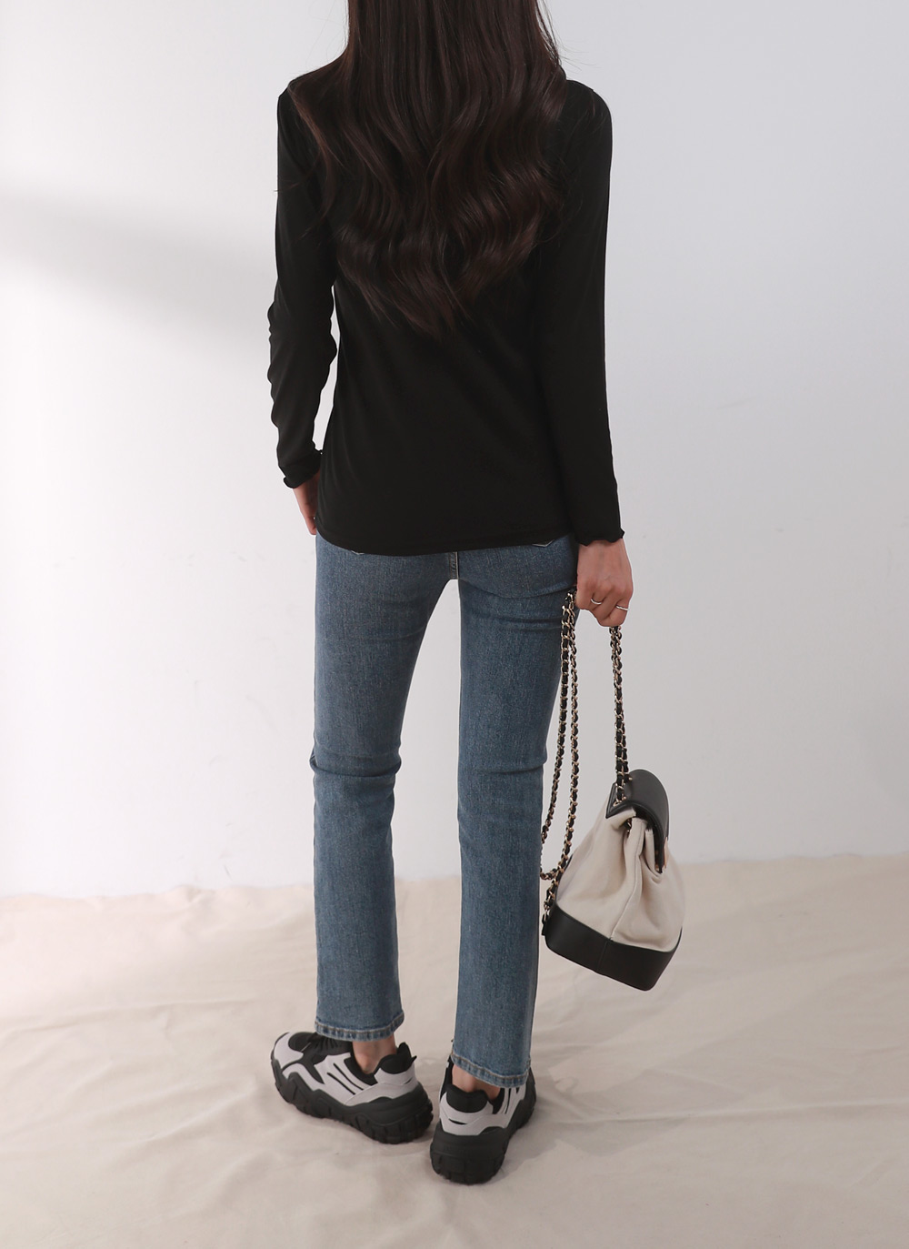 メロウハーフネックスリムTシャツ | DHOLIC | 詳細画像9