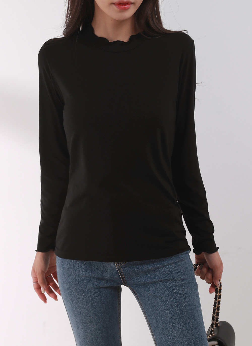 メロウハーフネックスリムTシャツ | DHOLIC | 詳細画像10