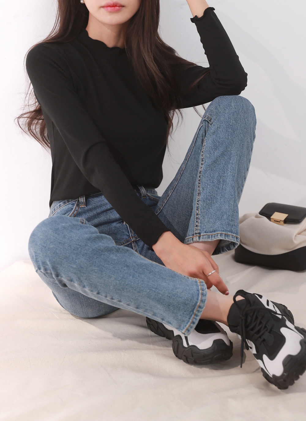 メロウハーフネックスリムTシャツ | DHOLIC | 詳細画像11