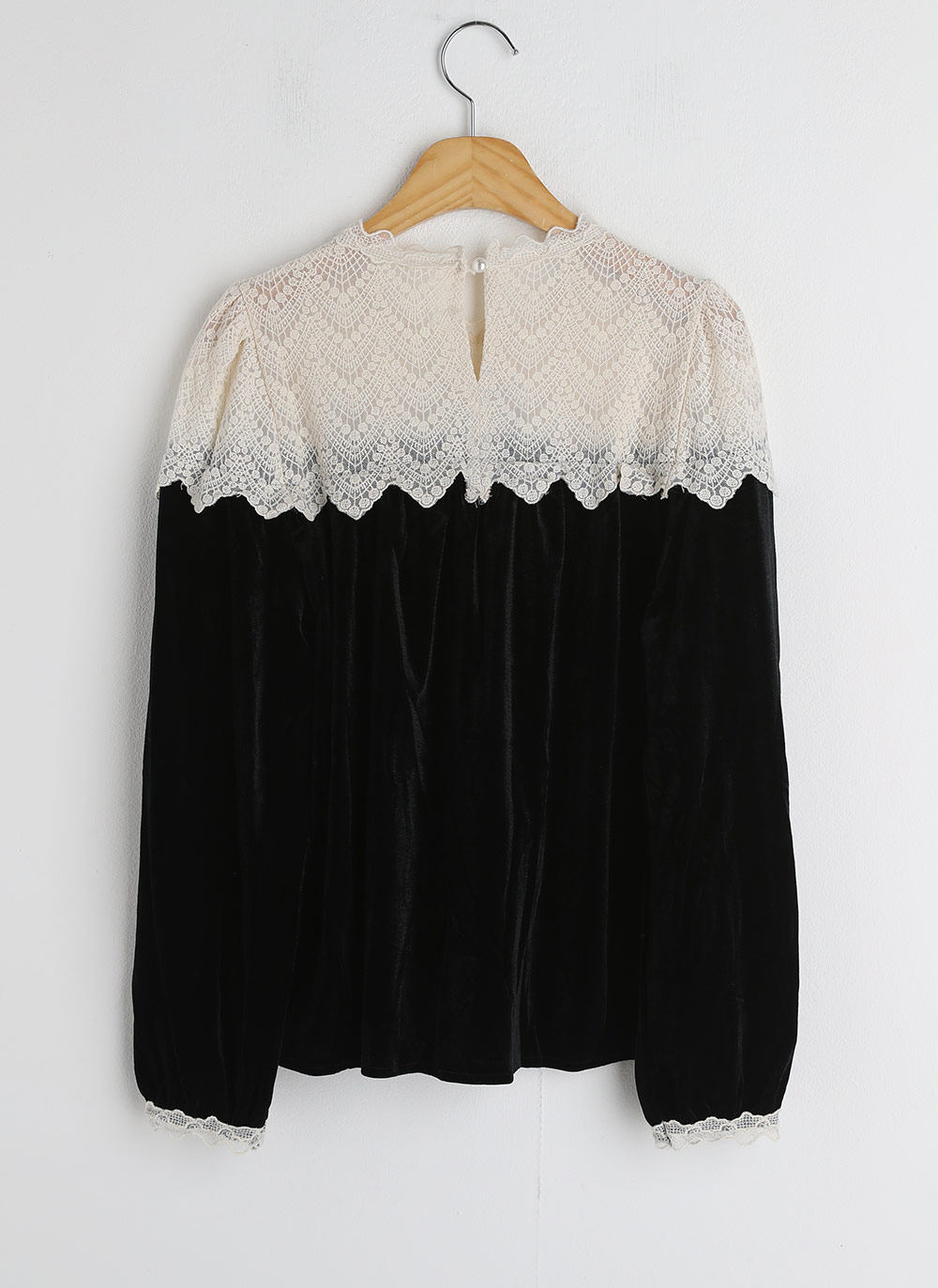 ショルダーレースベロアパフブラウス | DHOLIC | 詳細画像14