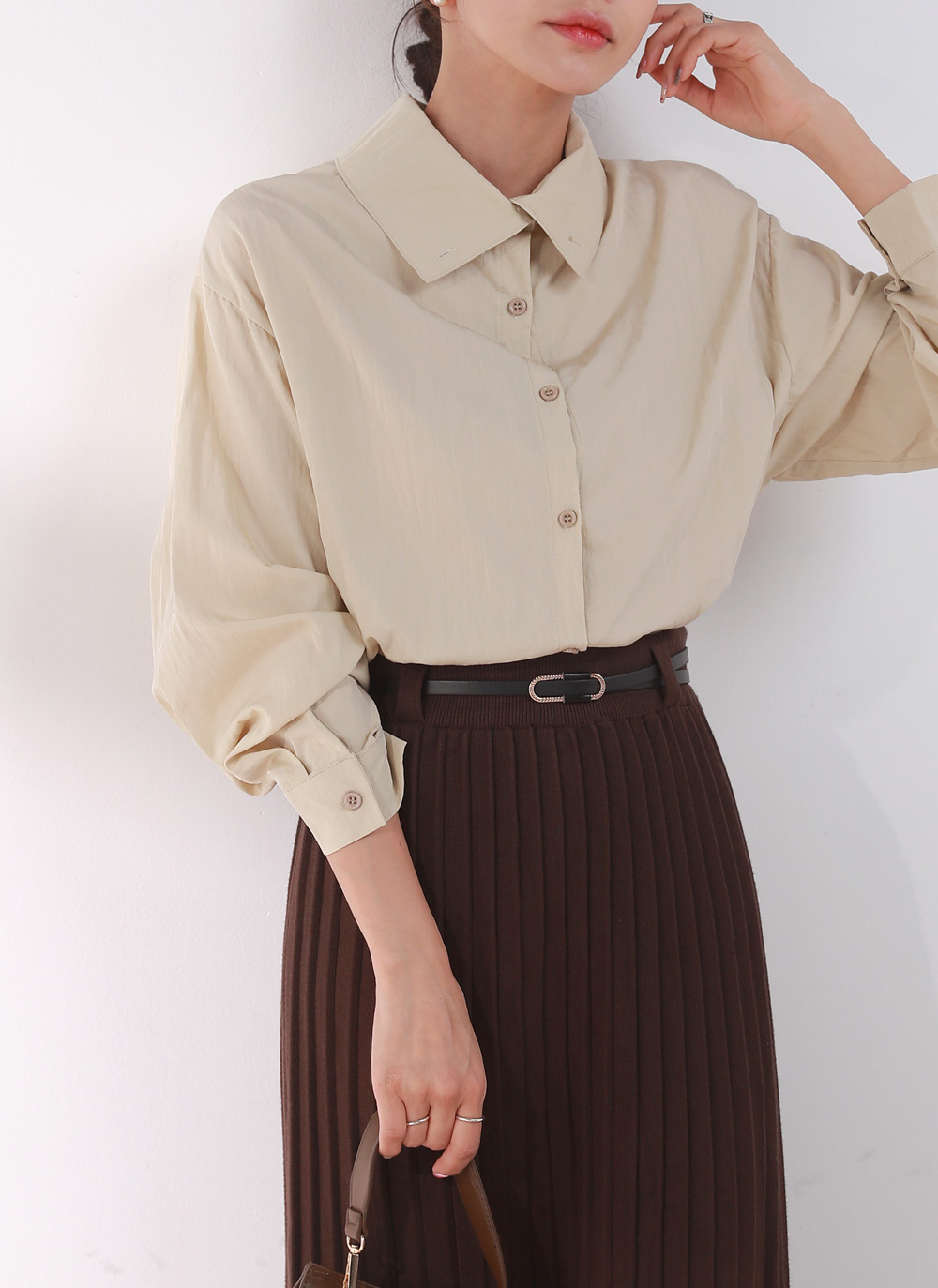 2WAYアンバランスカラーブラウス | DHOLIC | 詳細画像2