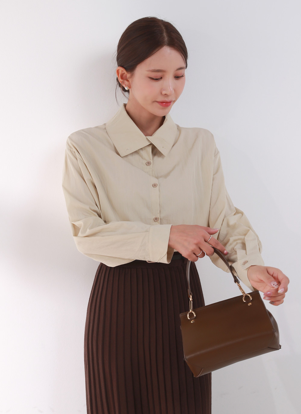 2WAYアンバランスカラーブラウス | DHOLIC | 詳細画像6