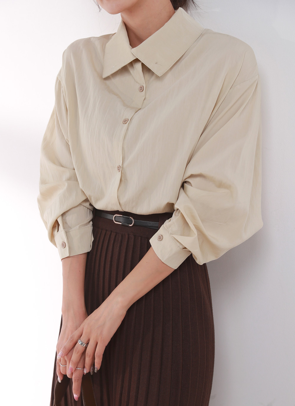 2WAYアンバランスカラーブラウス | DHOLIC | 詳細画像7