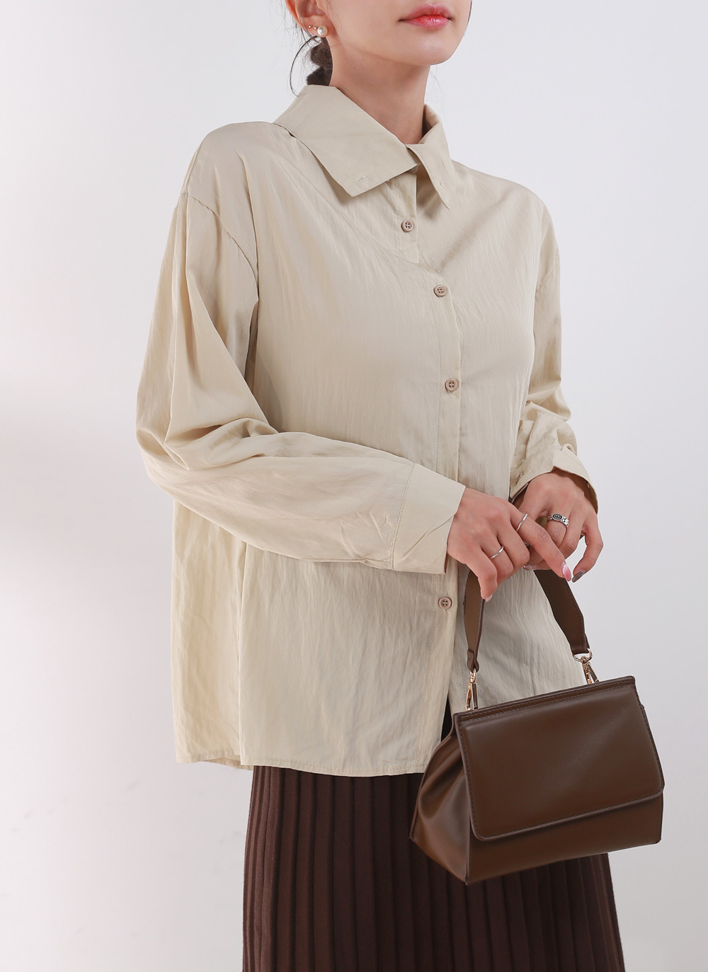 2WAYアンバランスカラーブラウス | DHOLIC | 詳細画像8