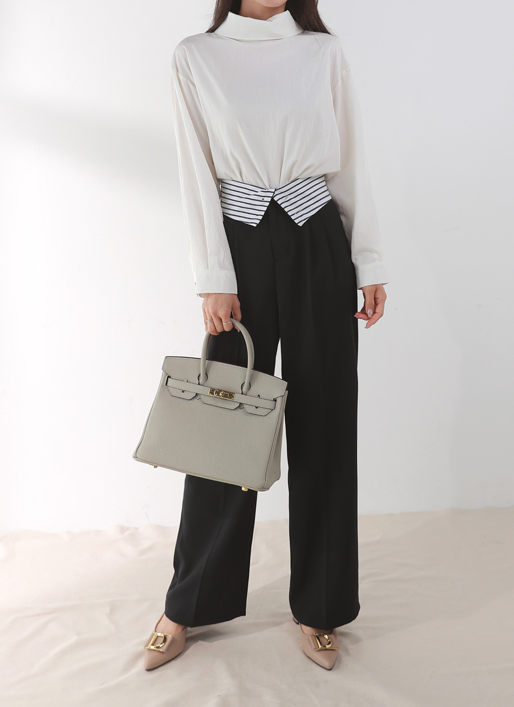 2WAYアンバランスカラーブラウス | DHOLIC | 詳細画像15