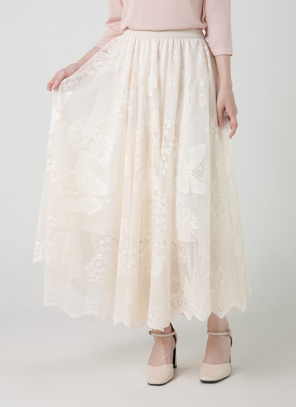 花柄レースイージースカート | DHOLIC | 詳細画像5