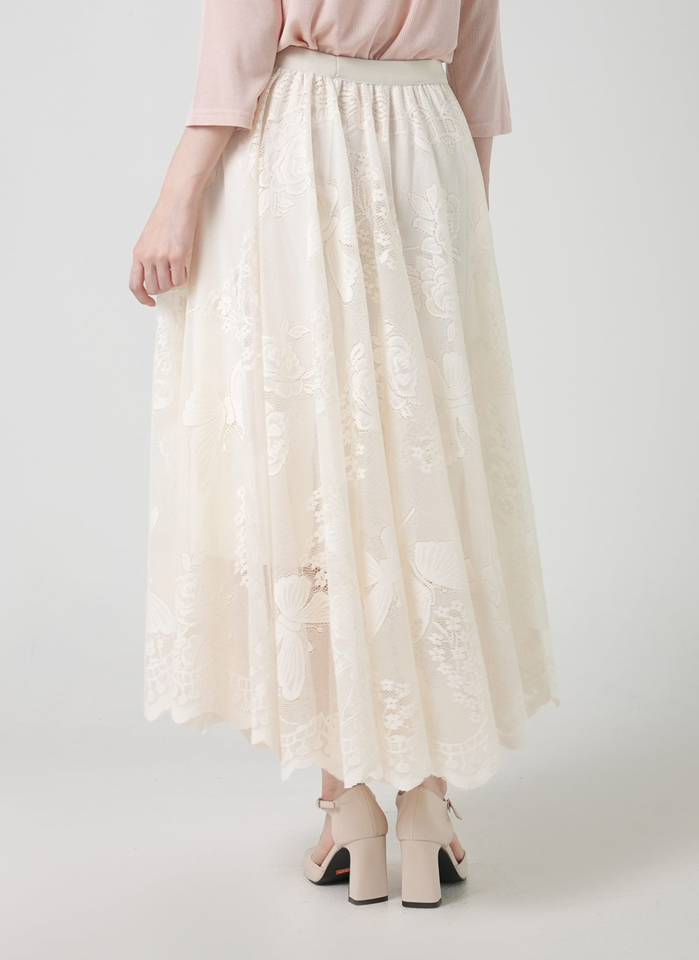 花柄レースイージースカート | DHOLIC | 詳細画像7