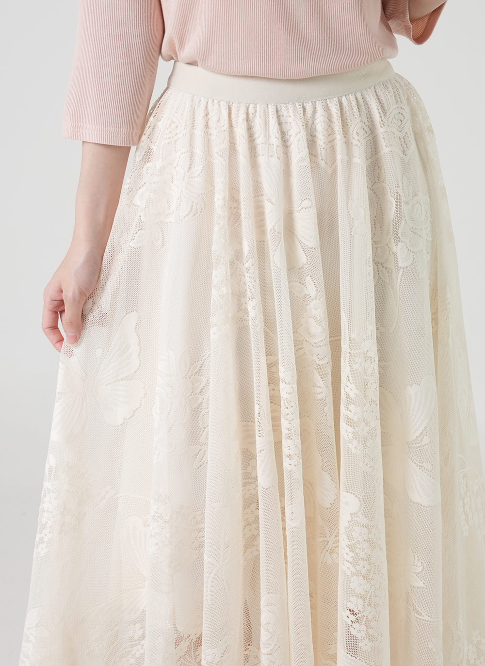 花柄レースイージースカート | DHOLIC | 詳細画像6