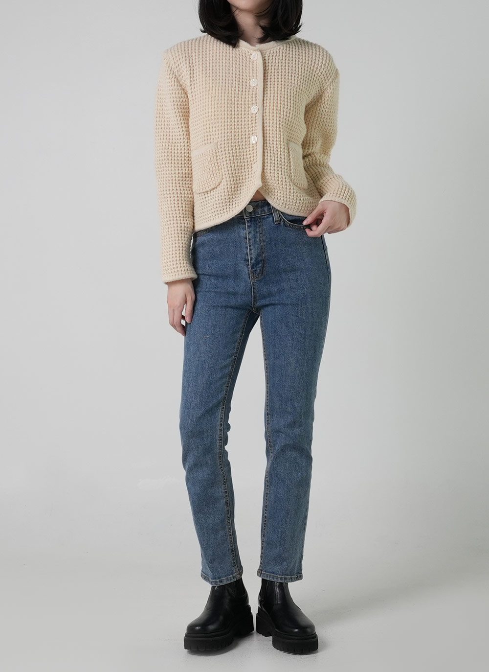 ワッフルポケットカーディガン | DHOLIC | 詳細画像2
