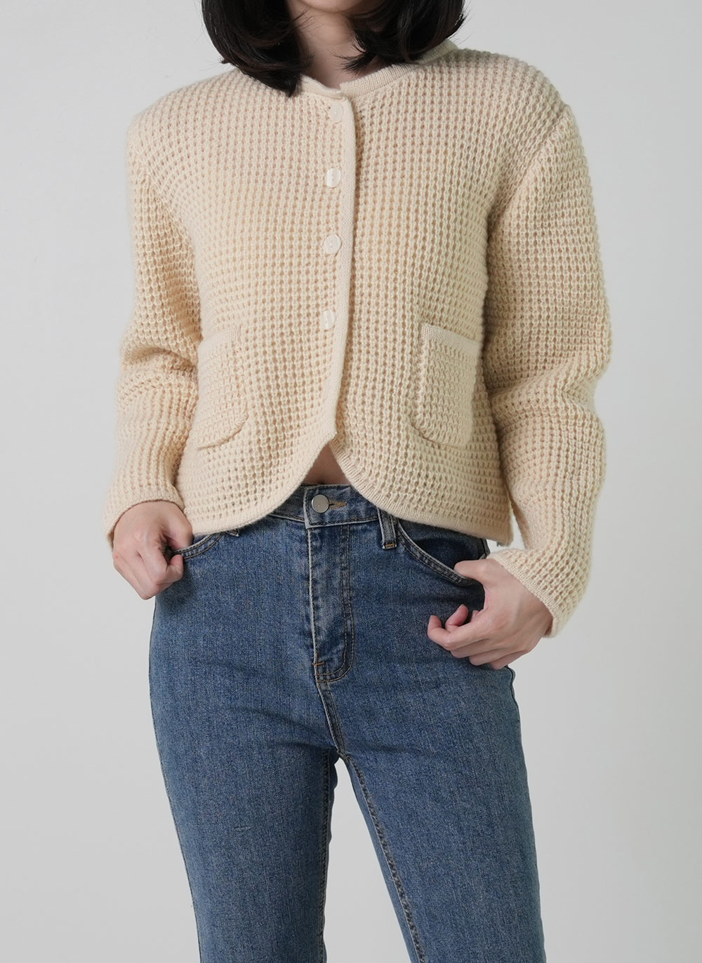 ワッフルポケットカーディガン | DHOLIC | 詳細画像3