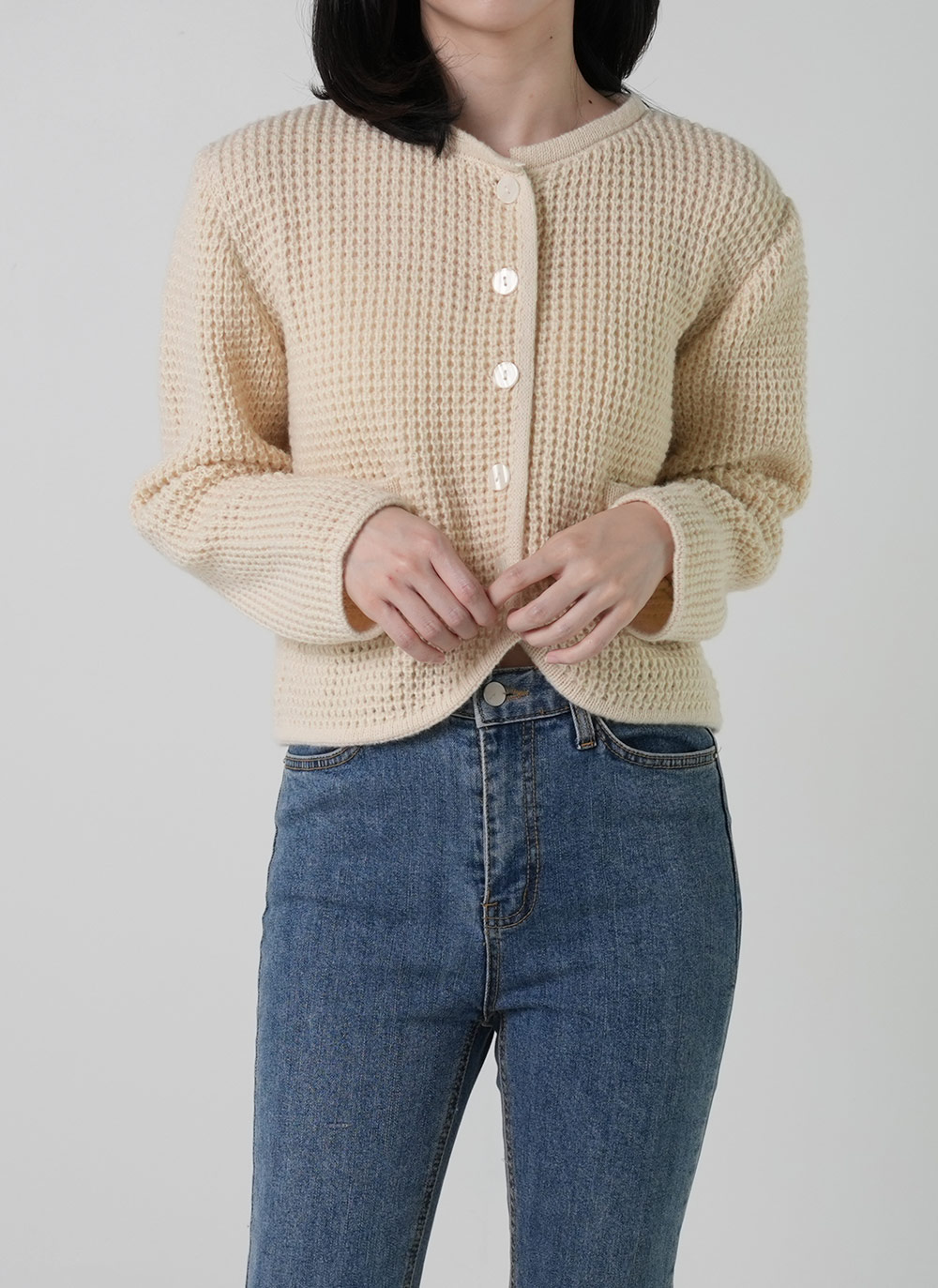 ワッフルポケットカーディガン | DHOLIC | 詳細画像4