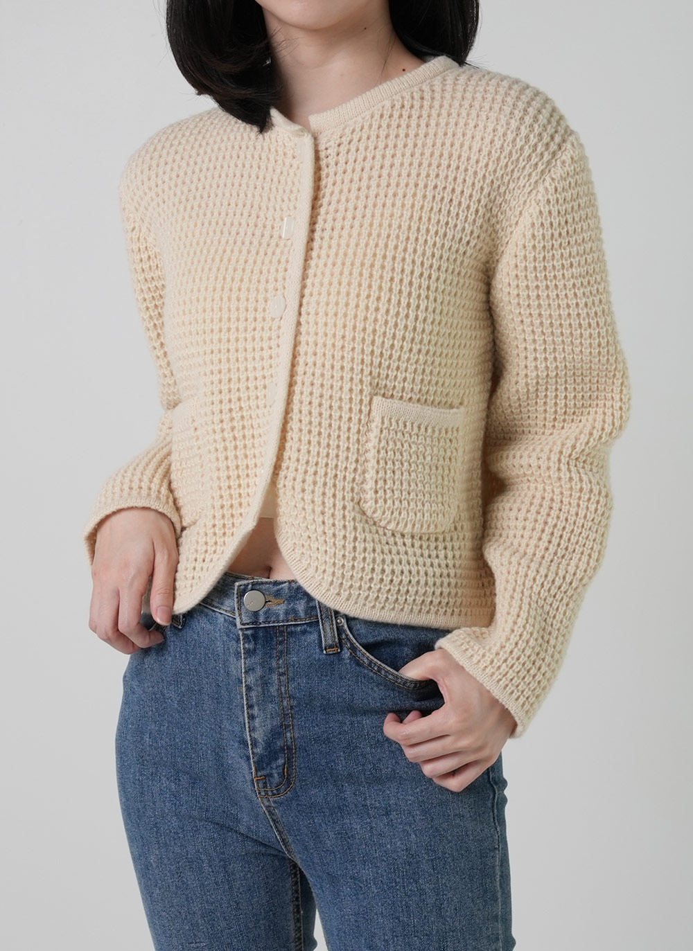 ワッフルポケットカーディガン | DHOLIC | 詳細画像5