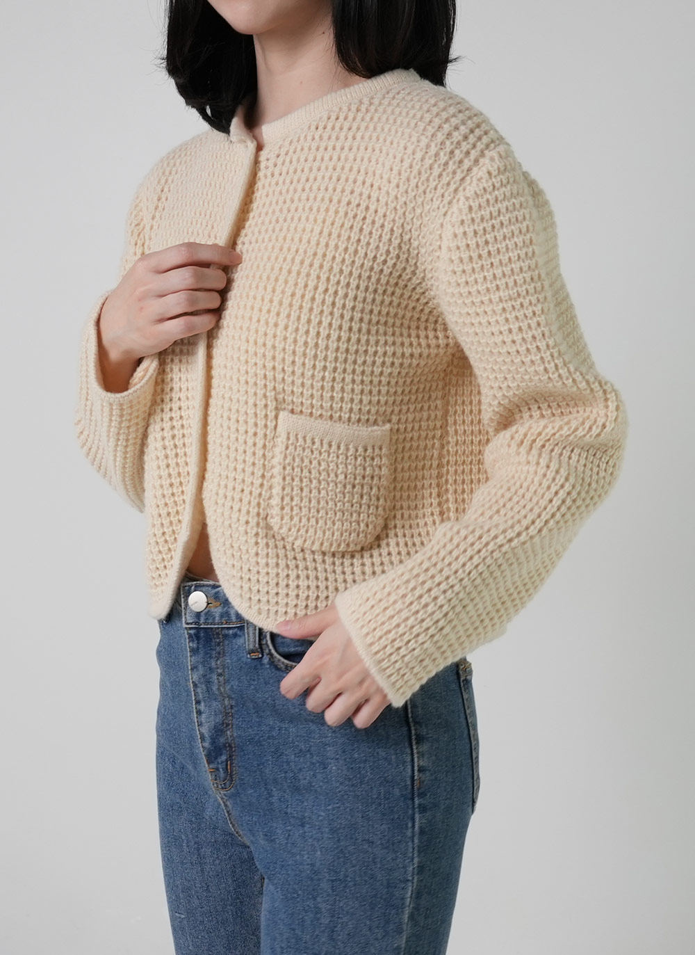 ワッフルポケットカーディガン | DHOLIC | 詳細画像8