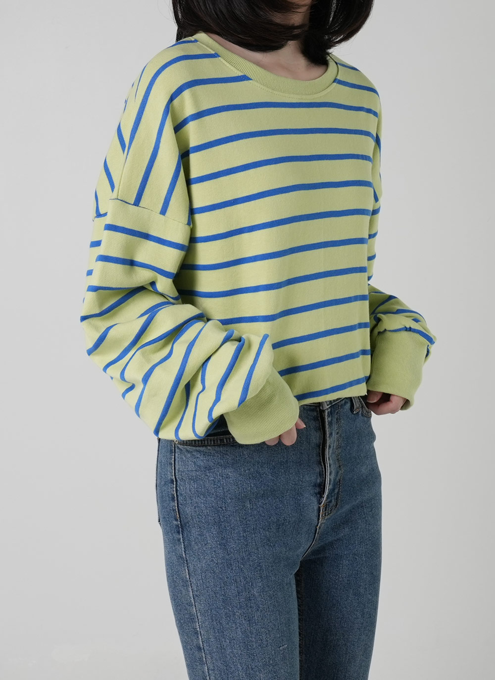 ドロップショルダーボーダースウェット | DHOLIC | 詳細画像6