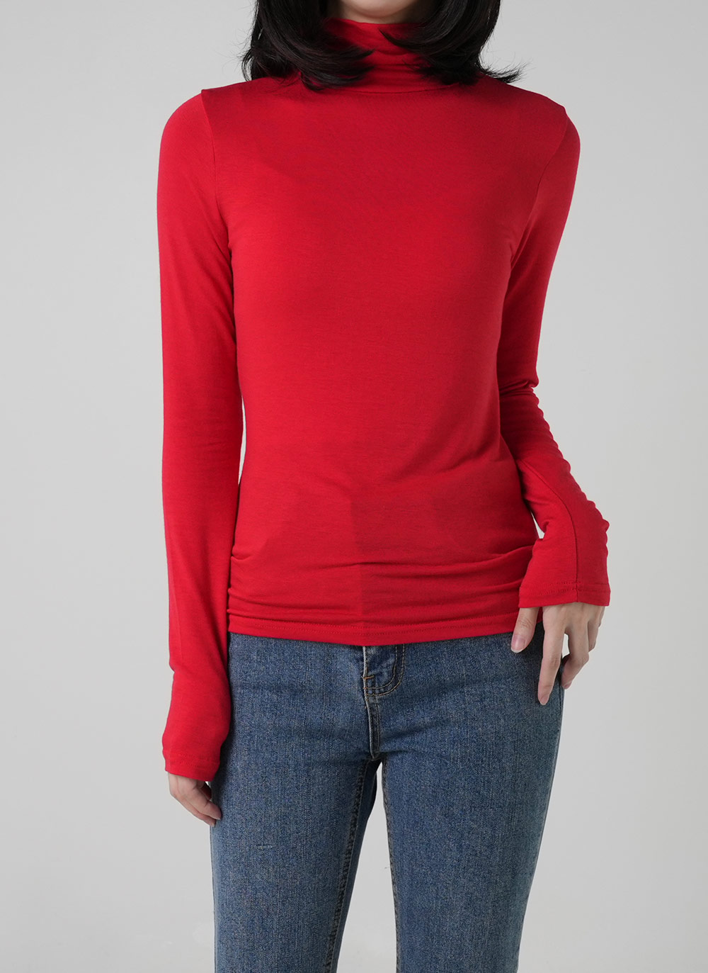 タートルネックスリムTシャツ | DHOLIC | 詳細画像4